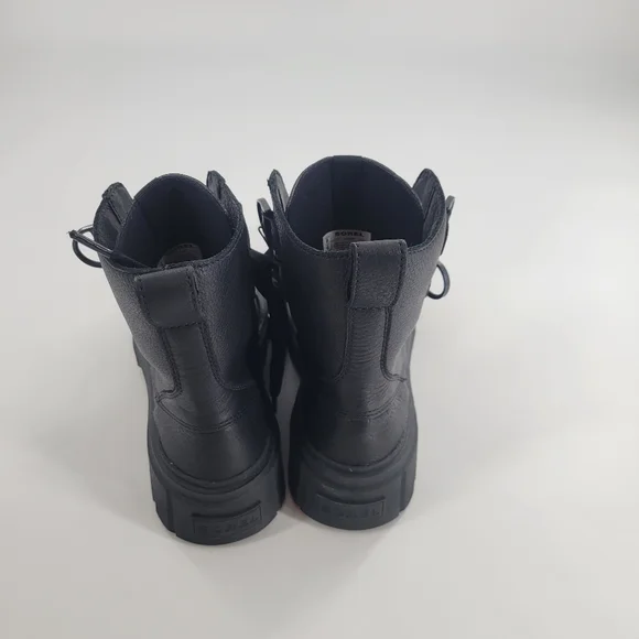 Sorel Caribou Boot Lace Up Black Leather Rubber Size 8 New - Picture 4 of 7